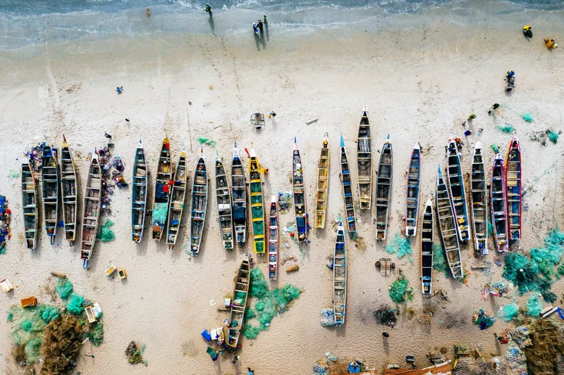 Vue côtière de Dakar et baie