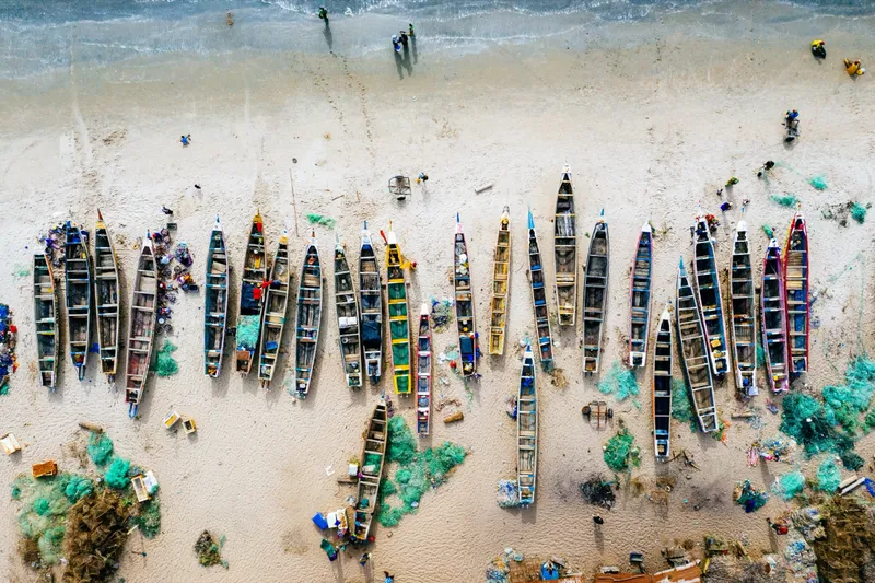 Vue côtière de Dakar et baie