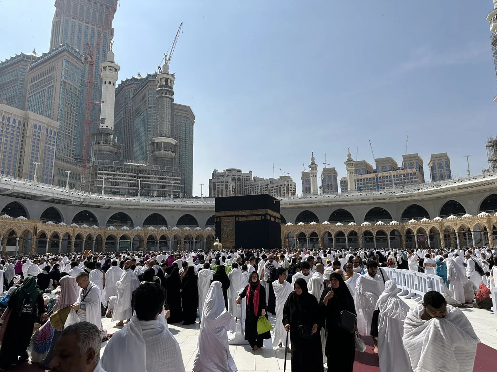 Vue de la Grande Mosquée de La Mecque et de la Kaaba