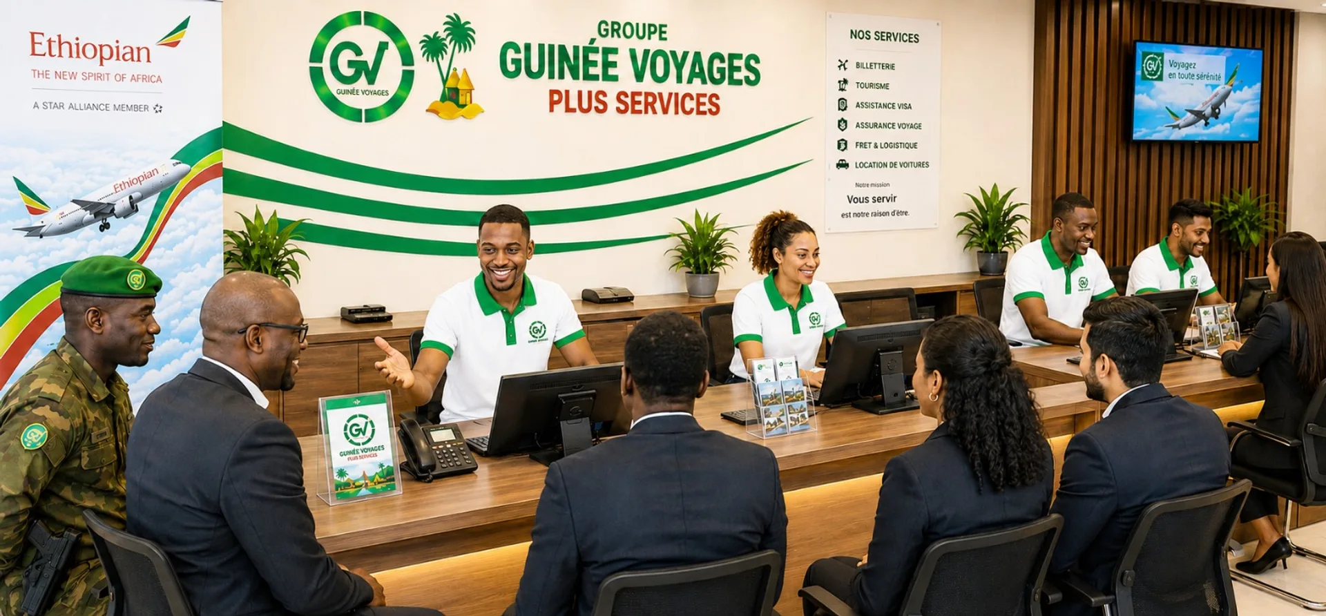 Équipe de Groupe Guinée Voyages