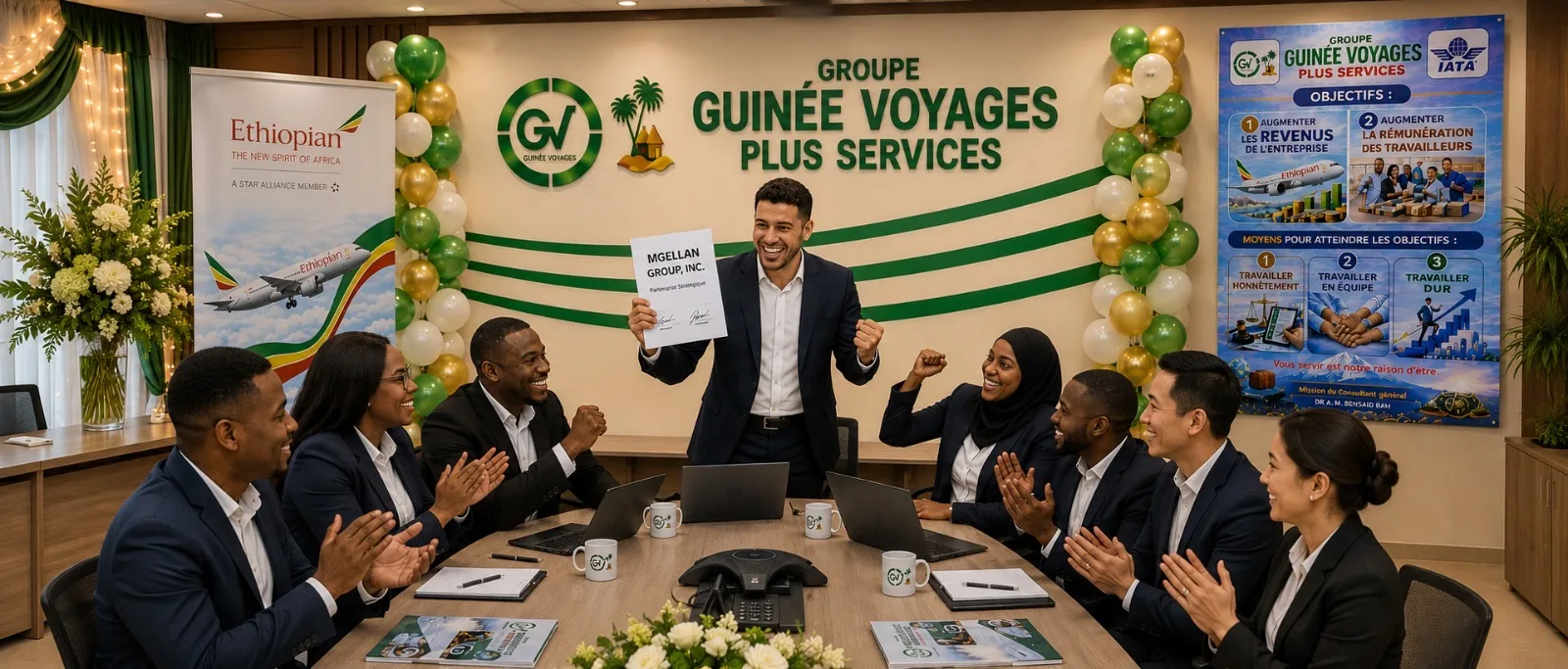 Équipe de Groupe Guinée Voyages